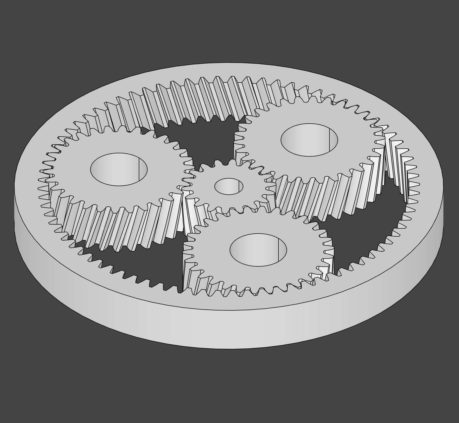 Planetary helical gear